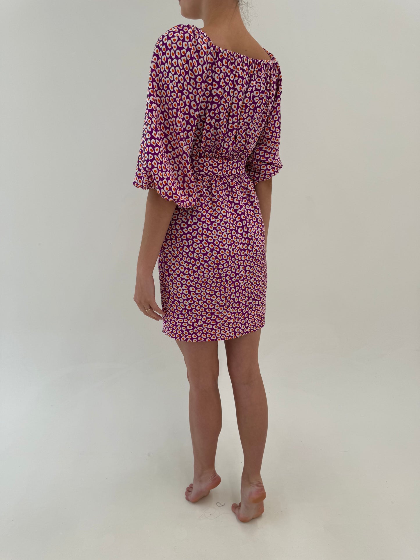 Rochie Yves Saint Laurent archive piece de colecție din mătase naturală circa 1980