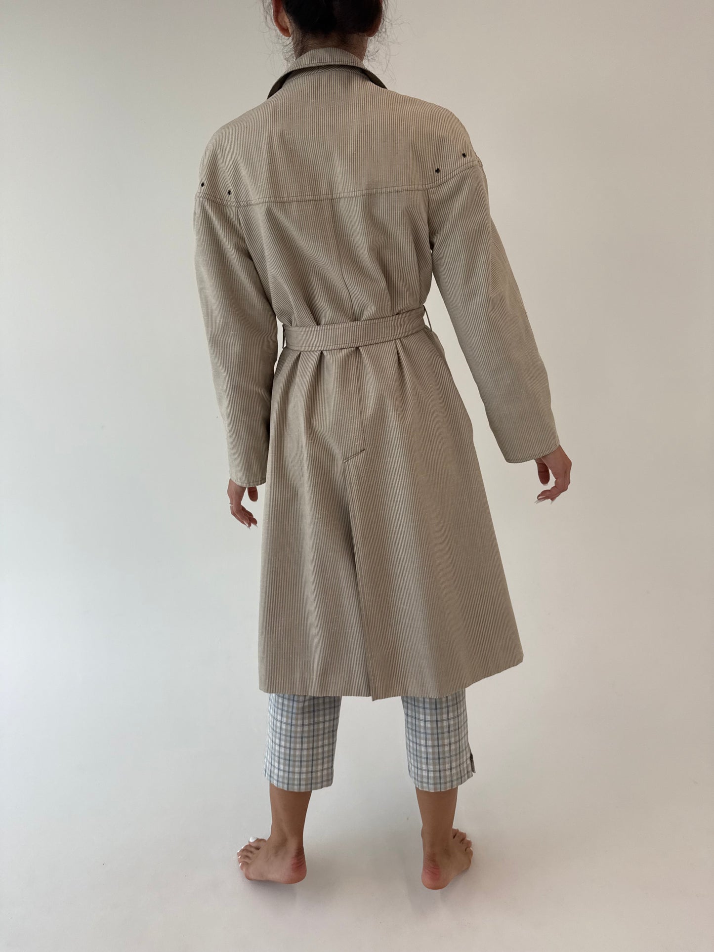 Trench old vintage anii 80 impermeabil cu 2 fete