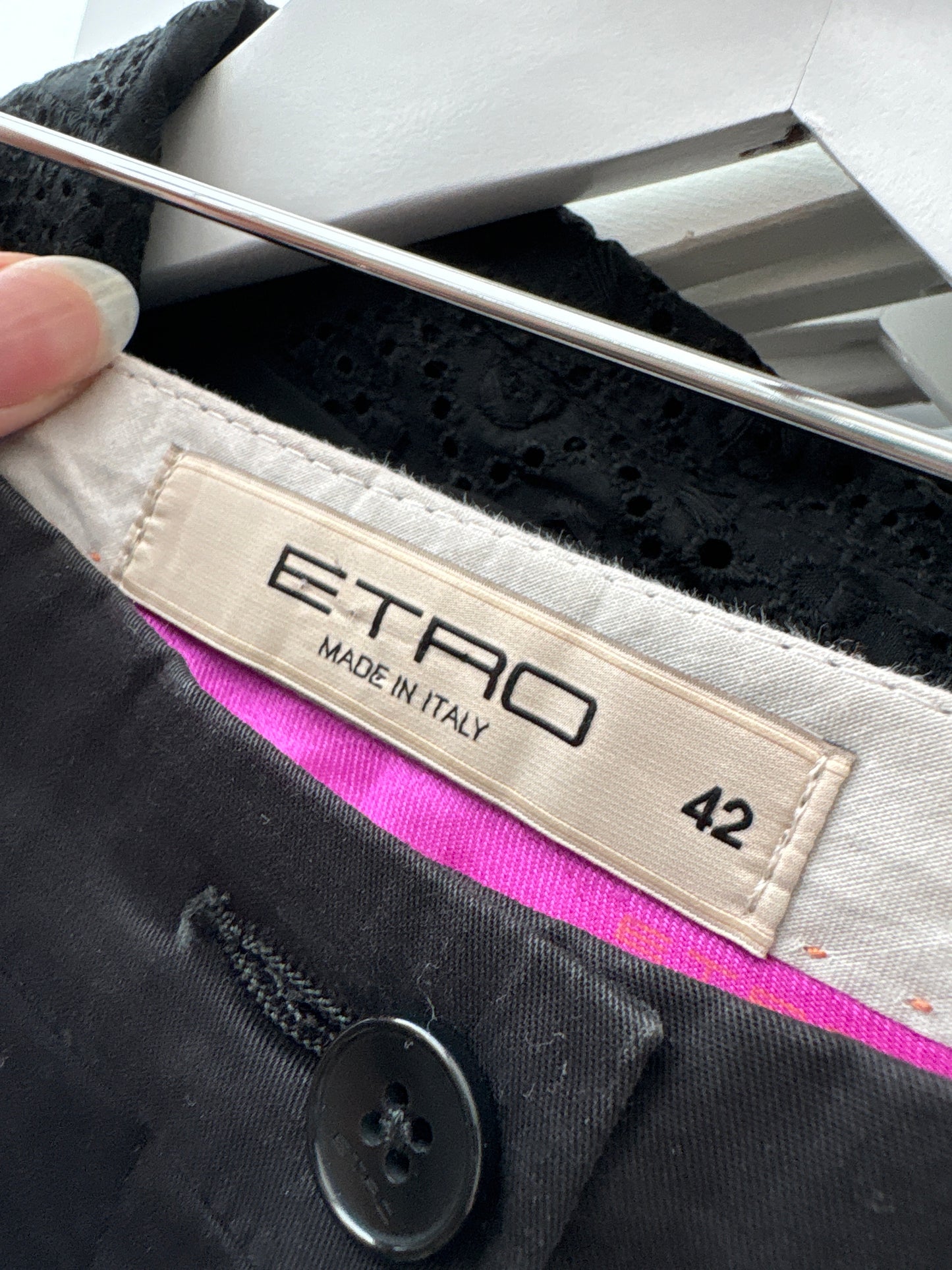 Pantaloni luxury Etro din poplin de bumbac în croi clasic atemporal