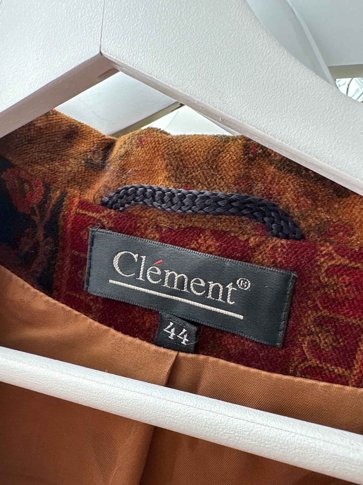 Sacou caramel din catifea excepțională în stil Etro