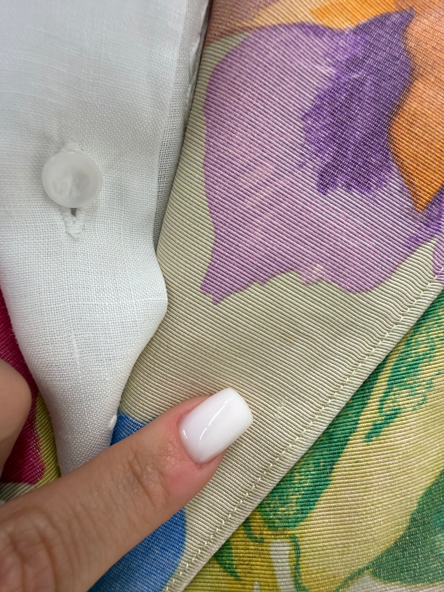Sacou vintage în culori superbe din faille excepțional natural de vară cu revere late