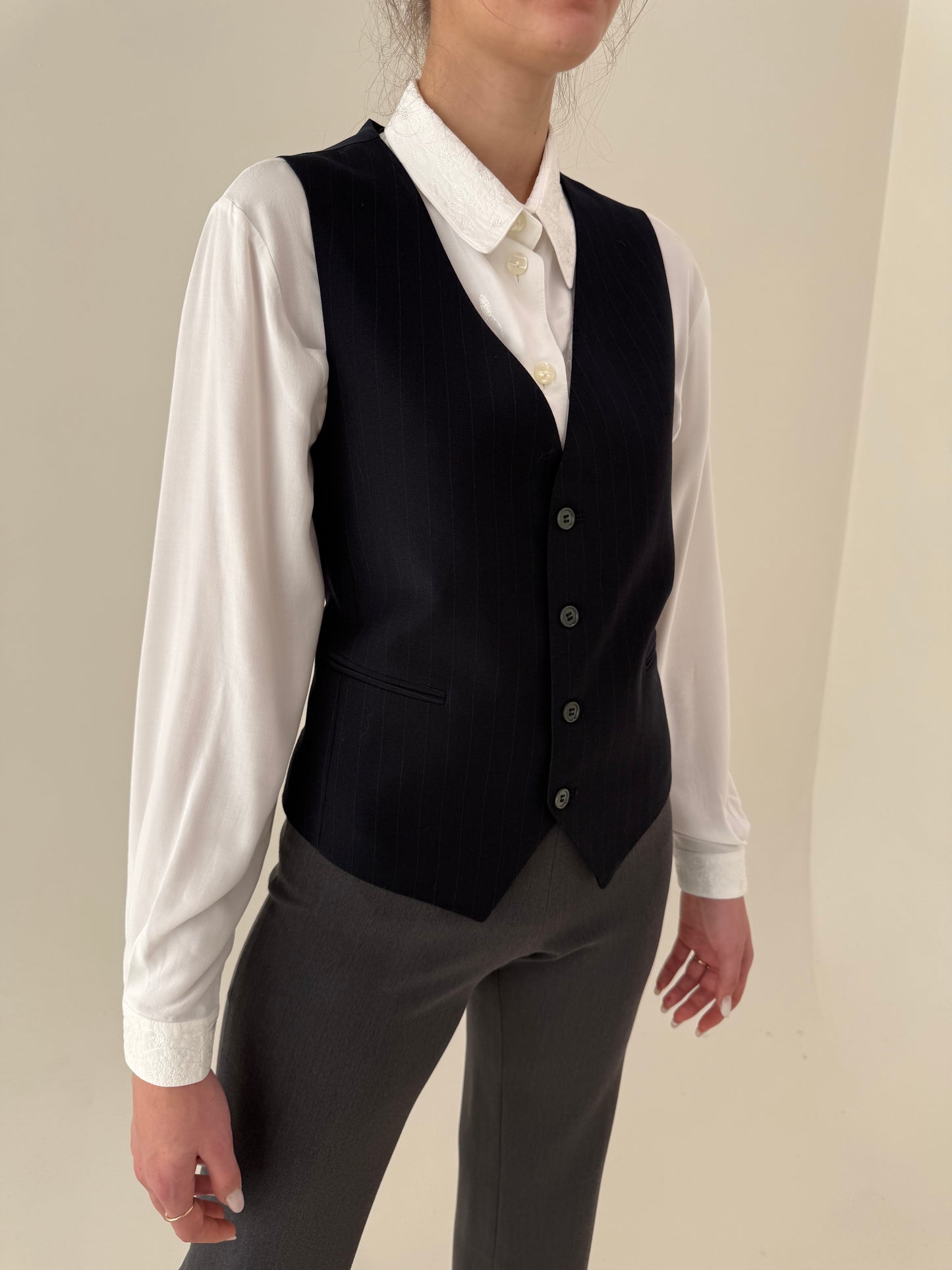 Set vestă + sacou italinesti în croi actual din lana extrafina