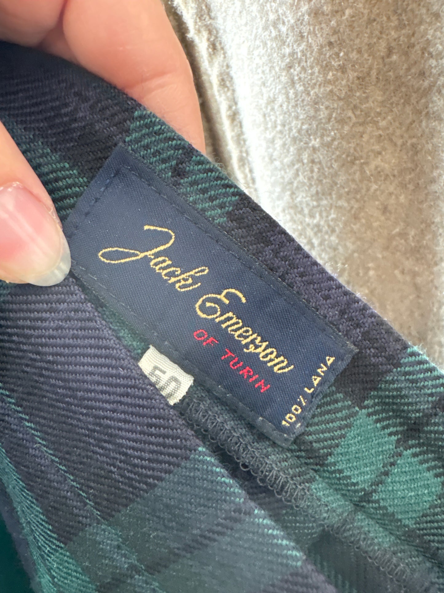 Fustă italiană din Tartan de lana în combinație clasică de culori