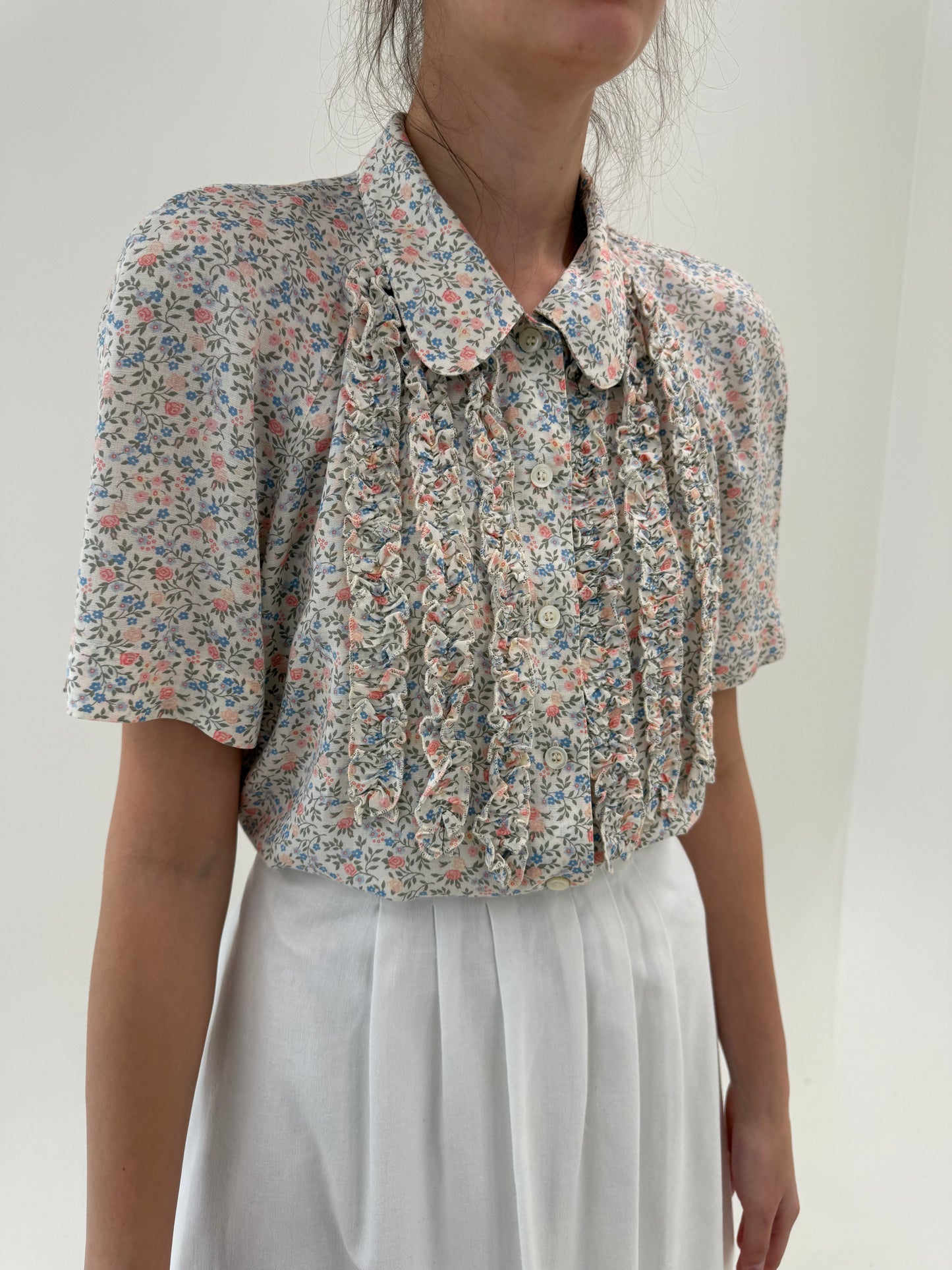 Cămașa vintage luxury Mondi by Escada din pânză extrafina