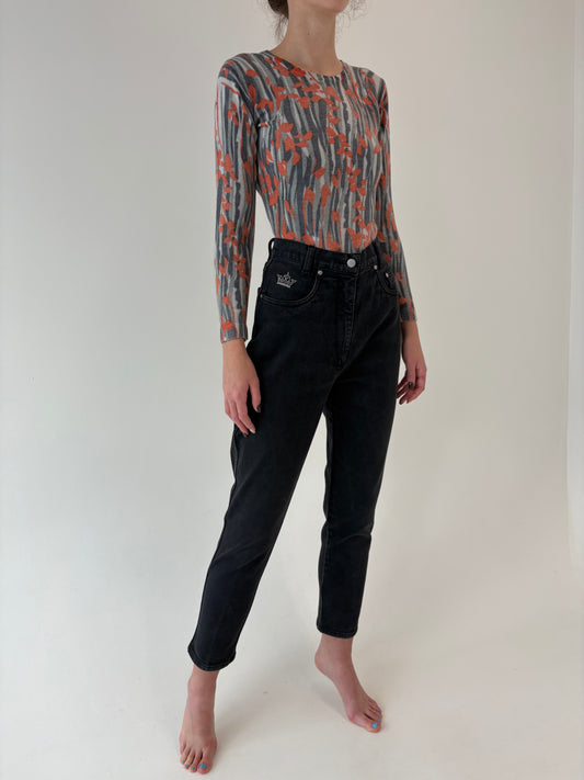 Jeans vintage ultra modelator mom fit cu talie ultra înaltă