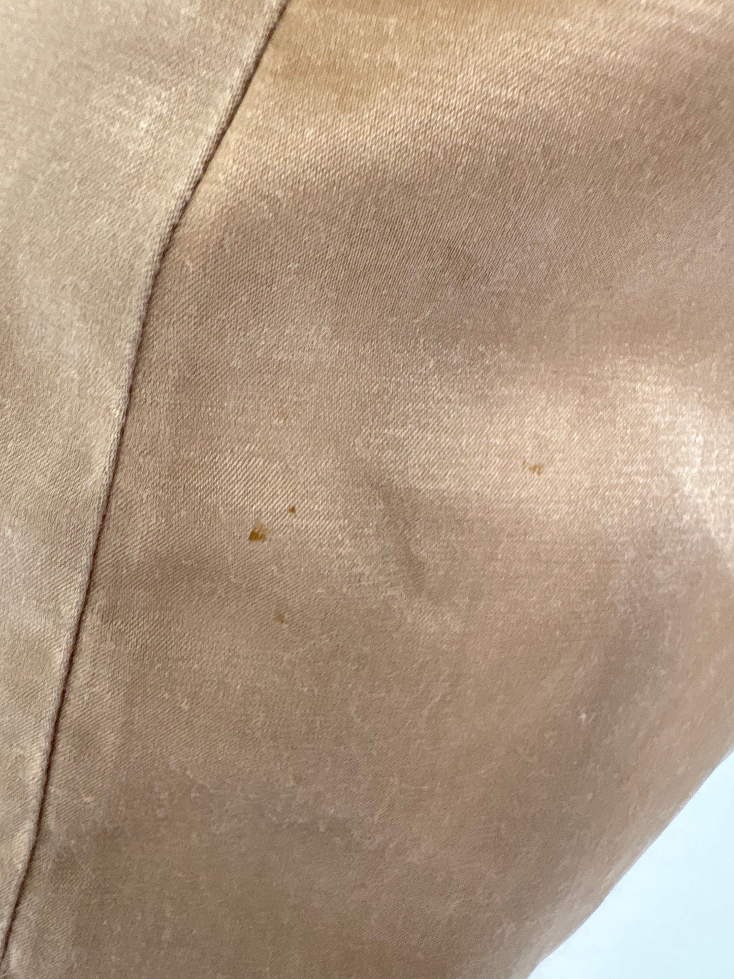 Fustă light bronze din mătase naturală și bumbac