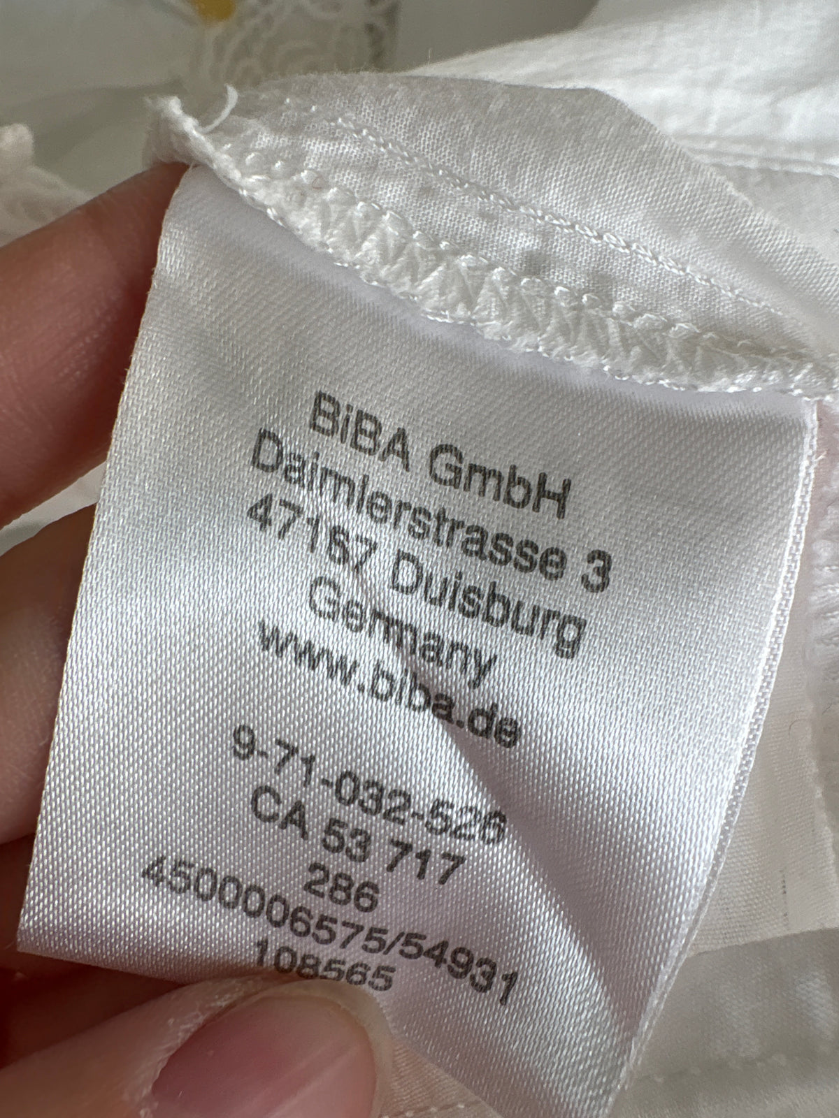 Cămașa de brand luxury vintage Biba cu jabou și guler cu dantelă macrame