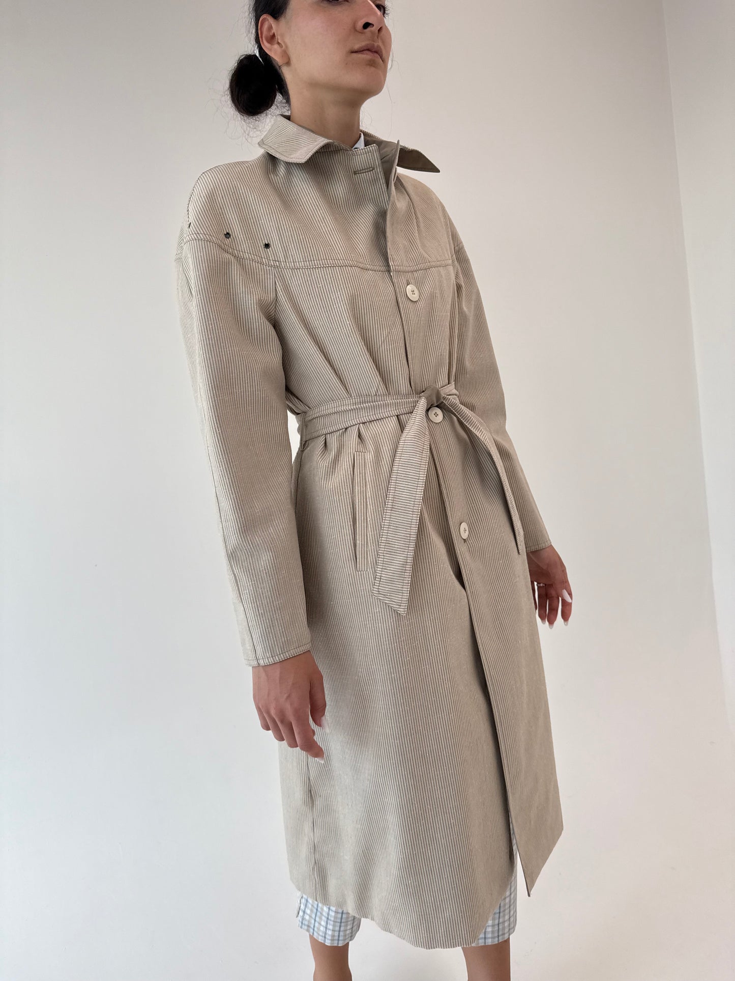 Trench old vintage anii 80 impermeabil cu 2 fete