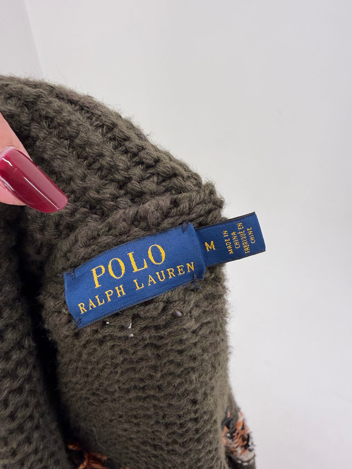 Jacheta Ralph Lauren groasă din tricot cu influențe casual