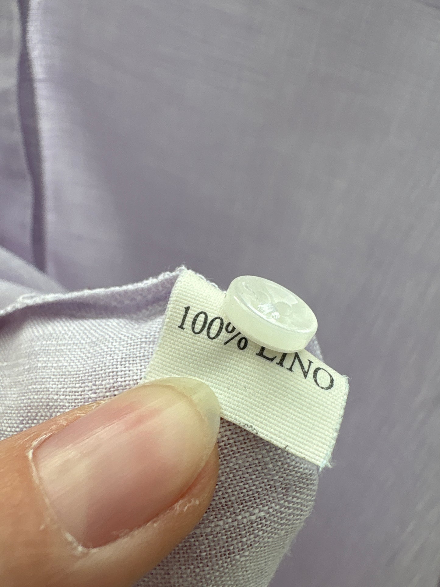 Cămașa italiana lavandă din in excepțional în croi minimalist