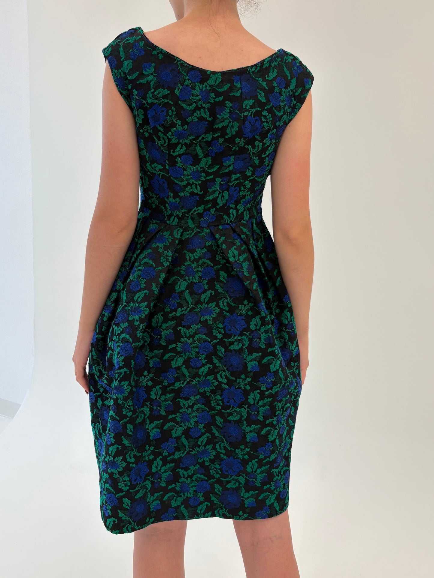 Rochie Old vintage de colecție din anii 50 din brocart de lana