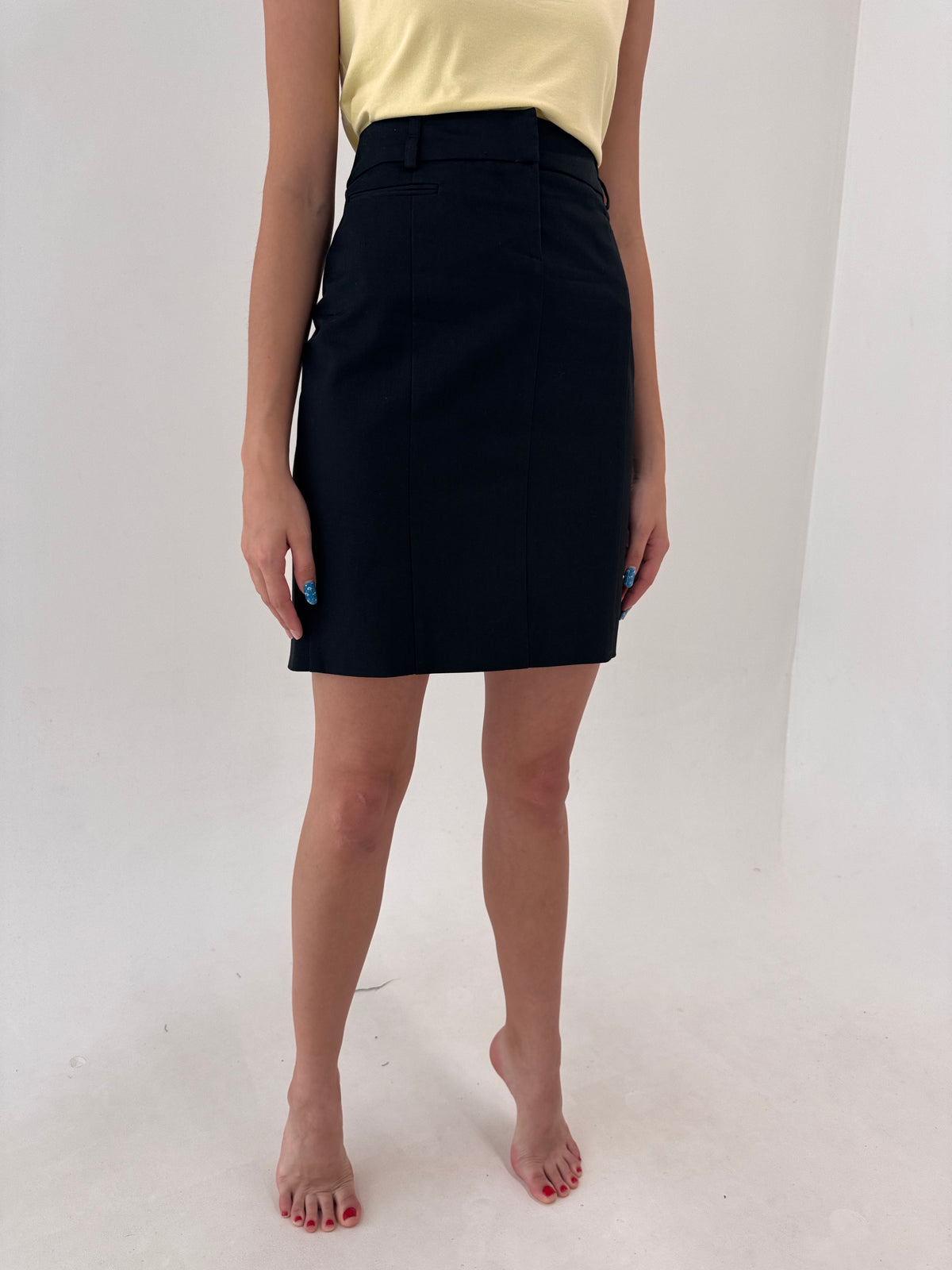 Fustă Missoni din twill negru de bumbac ultra confort în croi clasic