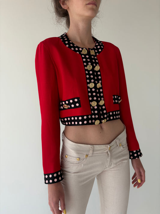 Sacou vintage Moschino in croi specific brandului
