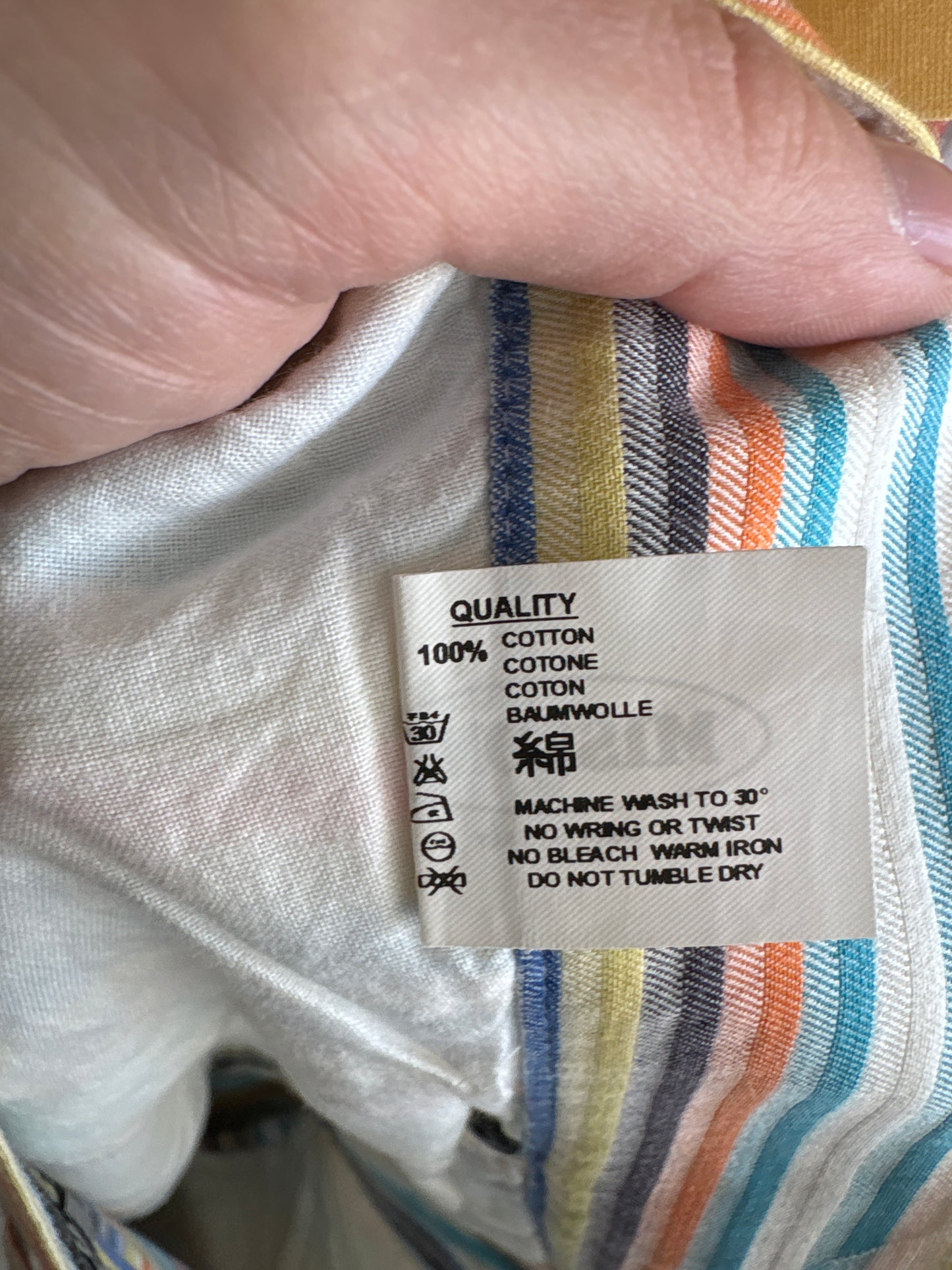 Pantaloni Missoni tall în dungi din bumbac excepțional de vară moale