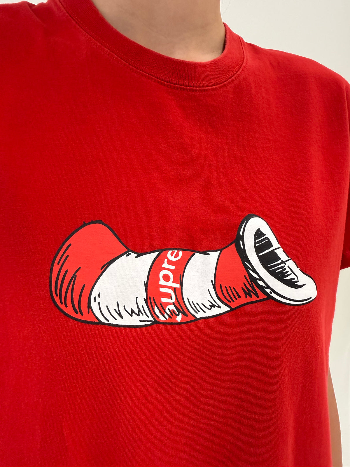 Tricou Supreme FW18 archival / discontinued graphic din bumbac excepțional