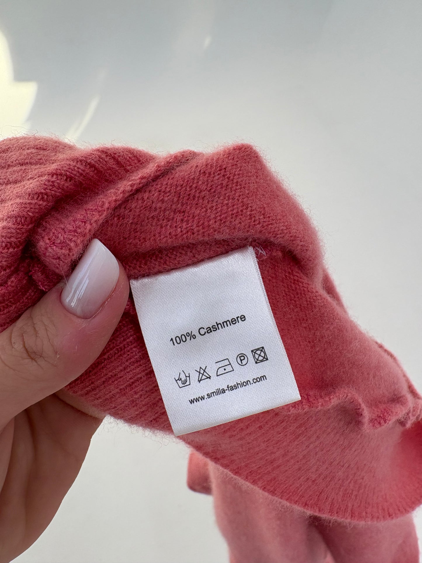 Top din cașmir multiply salmon pink