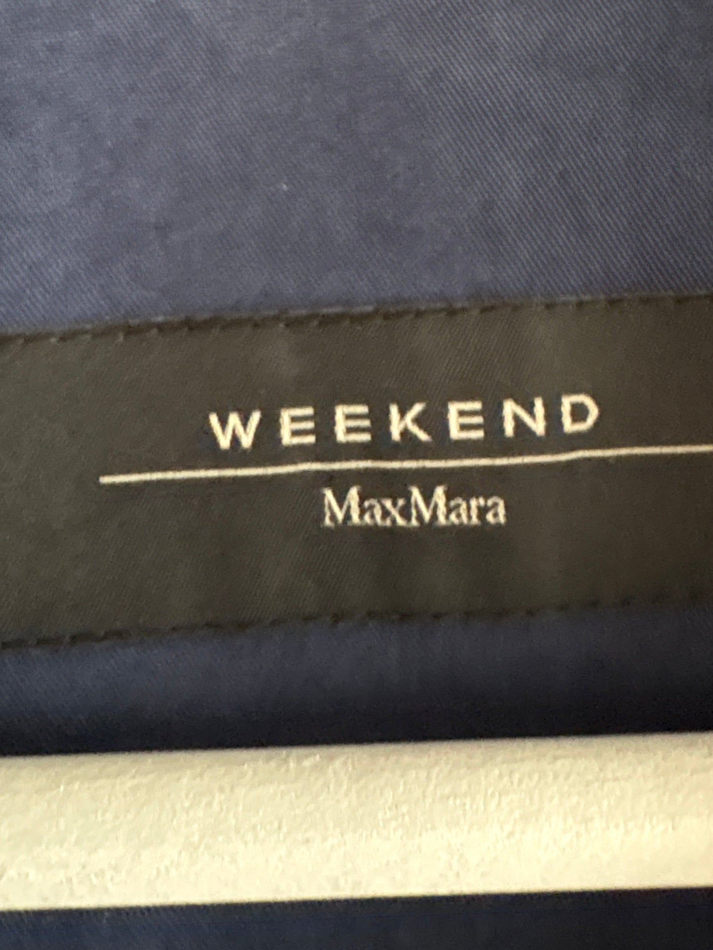 Sacou clasic Max Mara Navy din poplin de bumbac