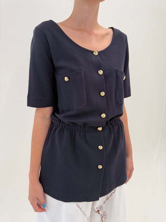 Sacou Valentino vintage de vară nou cu eticheta new old stock cu nasturi aurii