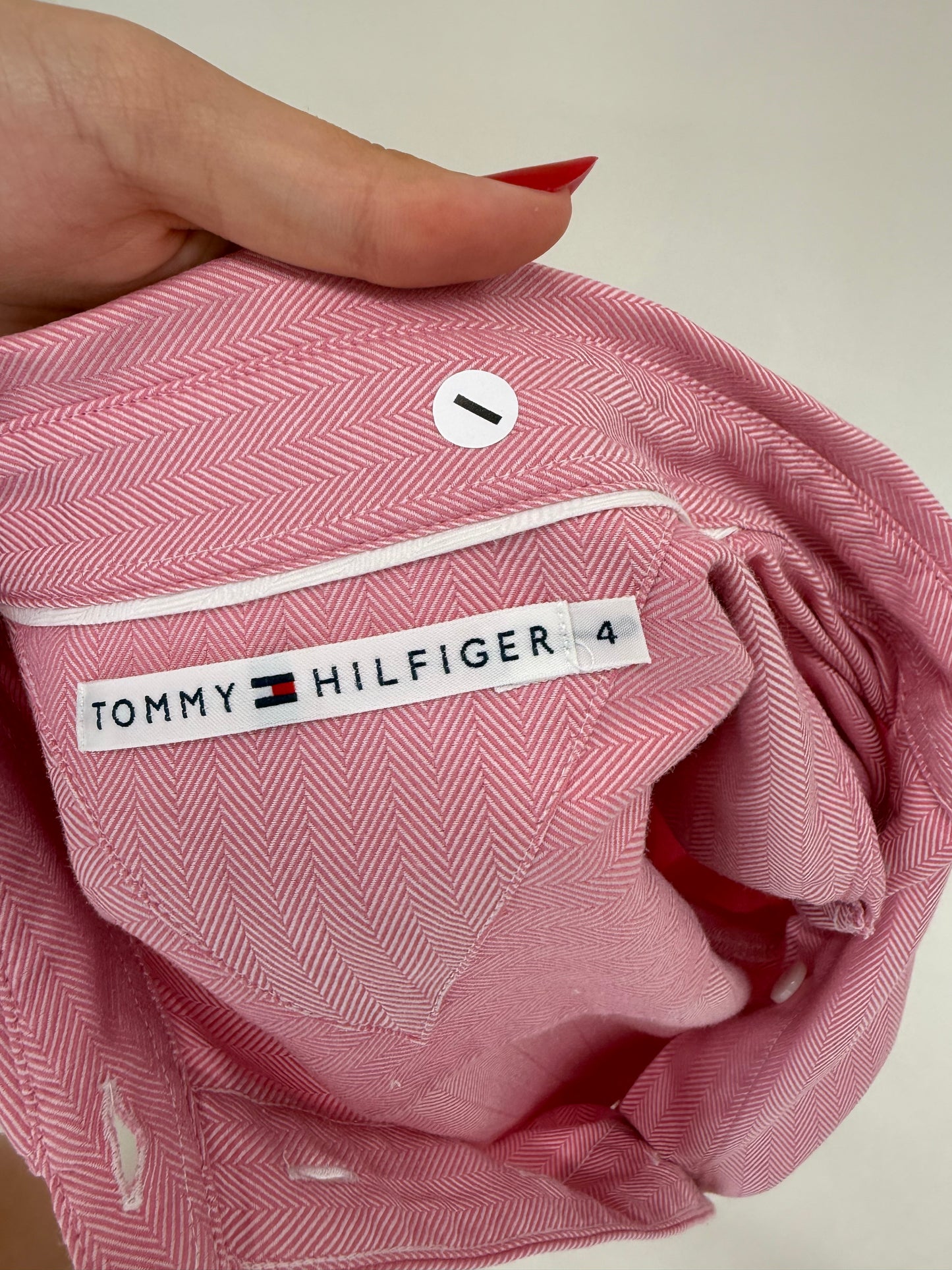 Cămașa Tommy Hilfiger din Bumbac herringbone premium gros cu butoni și manșetă dublă
