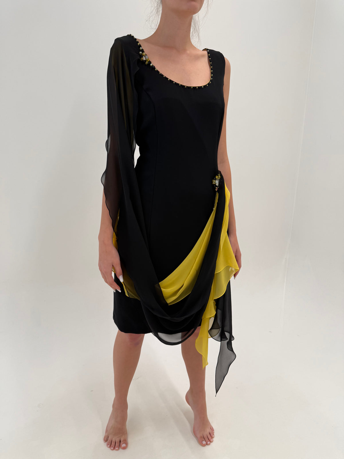 Rochie de seară de brand luxury Lancetti excepțională ultra chic atemporală