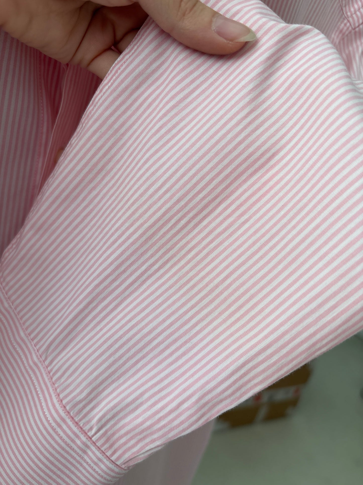 Cămașa vintage luxury Cerutti în dungi fine powder Pink și croi actual