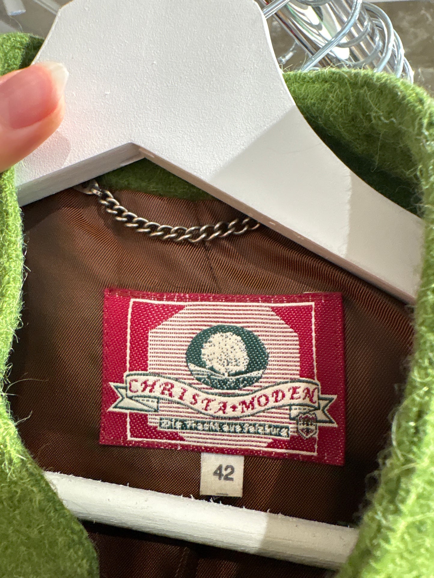 Jacheta gri din stofă structurată de lana și alpaka în croi minimalist