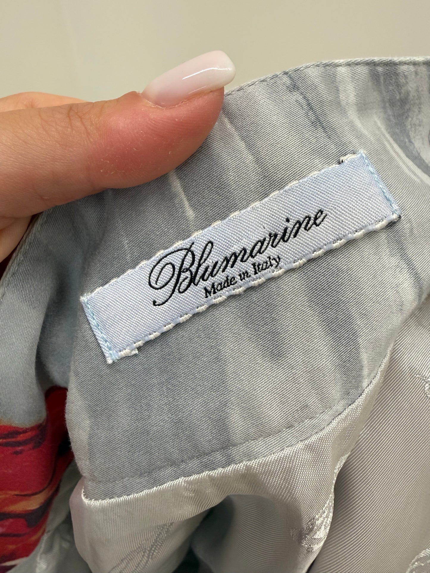 Fustă luxury Blumarine în croi de ani 60 din bumbac structurat cu talie ultra marcată