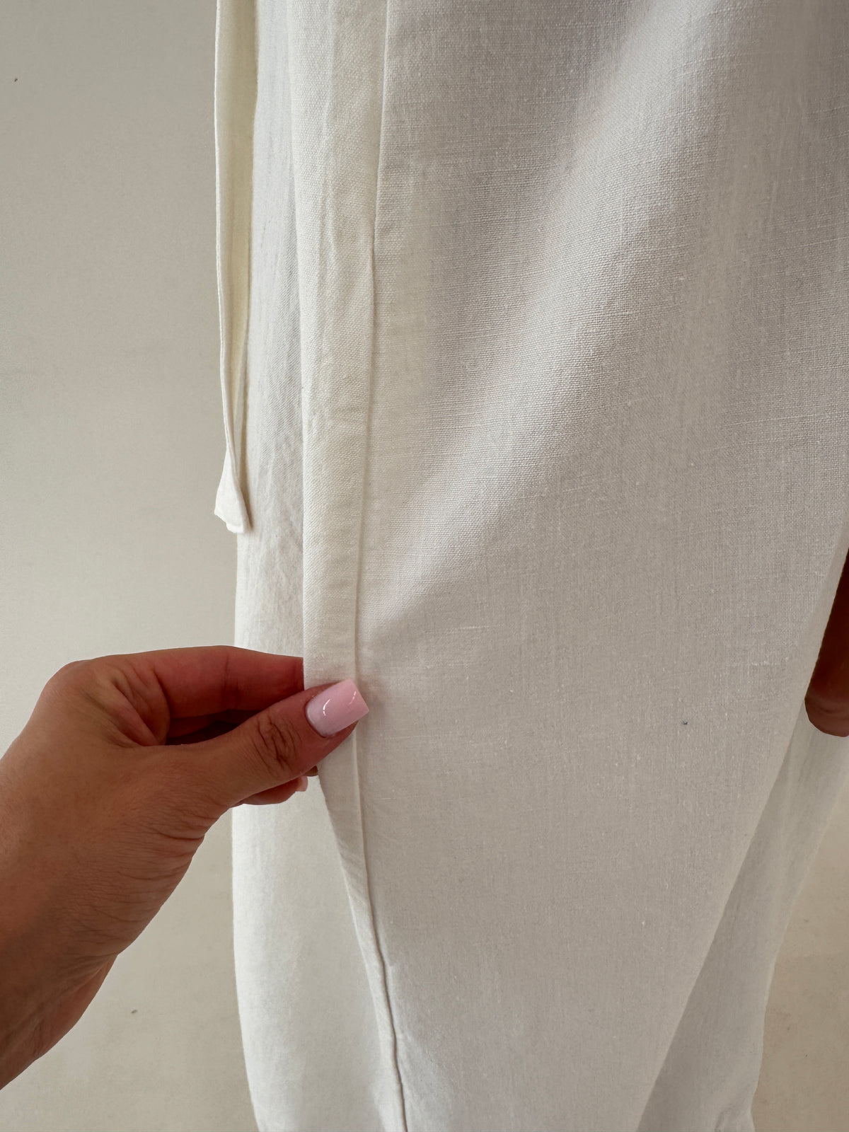 Rochie maxi bijuterie cu broderie manuală din panza excepțională de in