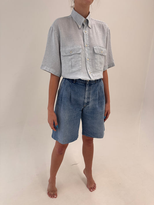 Pantaloni vintage luxury Cerutti din jeans excepțional in croi super în trend