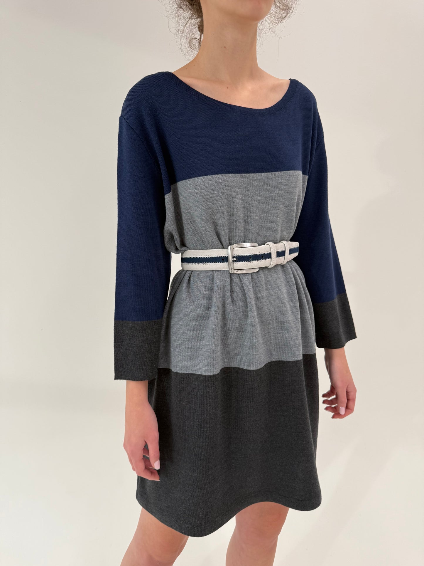 Rochie de brand luxury Krizia plus size din tricot de lana merino extrafina