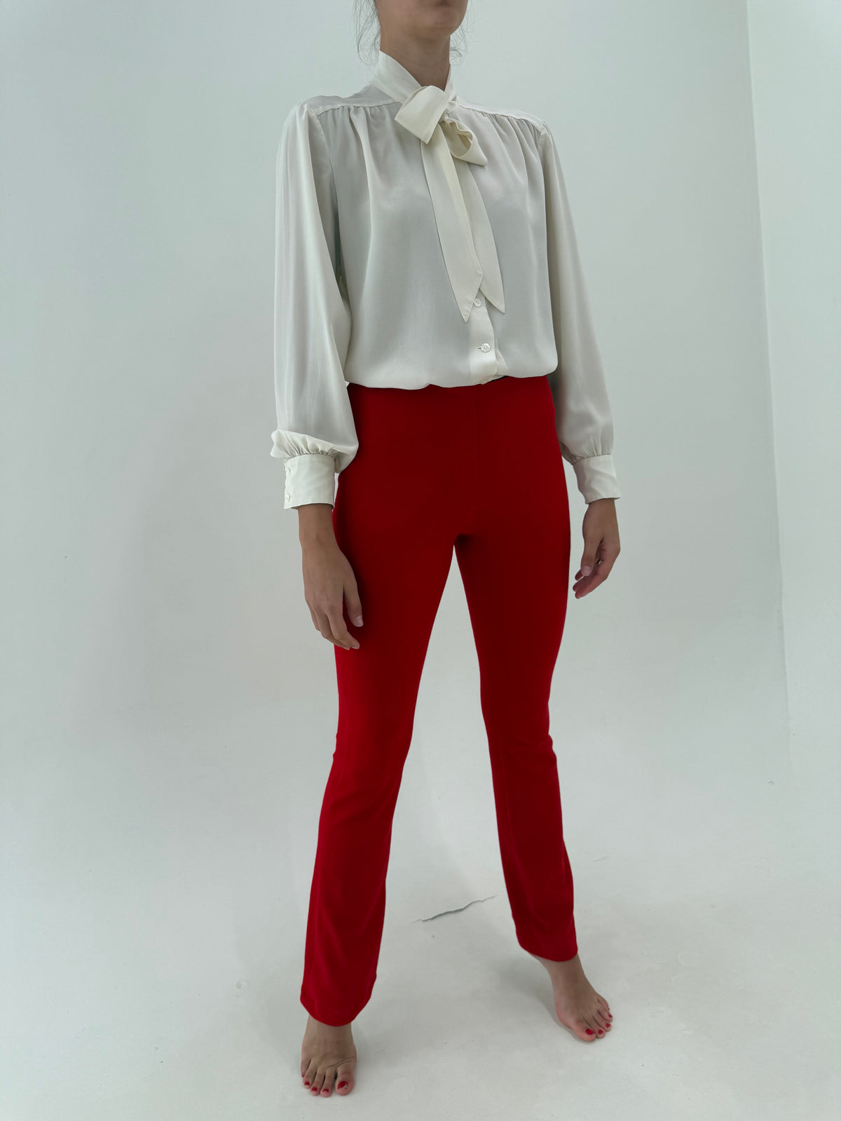 Pantaloni Marc Cain tall modelatori boot cut din material plin ultra confort