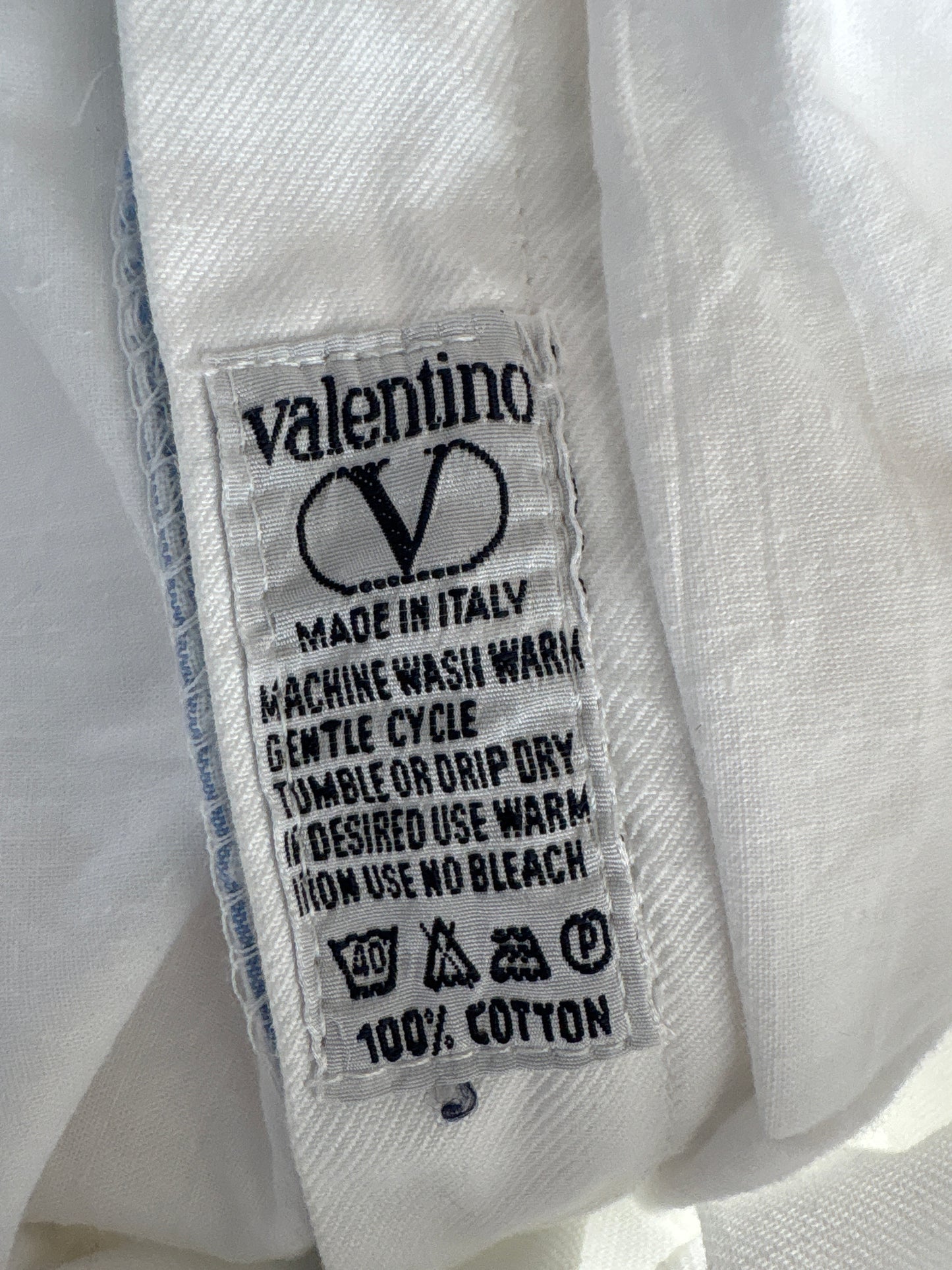 Jeans tall Valentino de vară din de bumbac cu talie extrem de înaltă