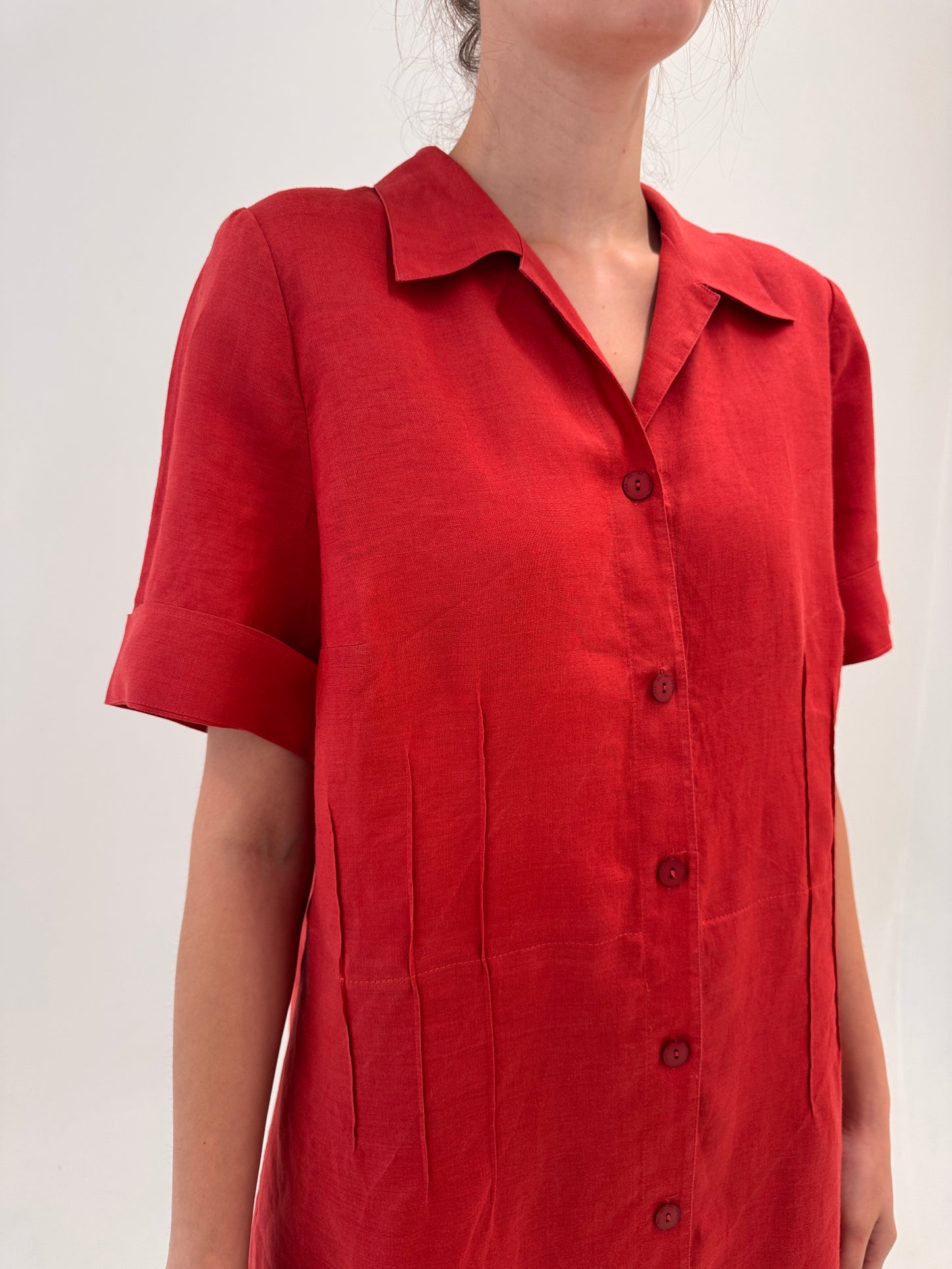 Rochie luxury Krizia Rouge Brique din in excepțional în croi clasic
