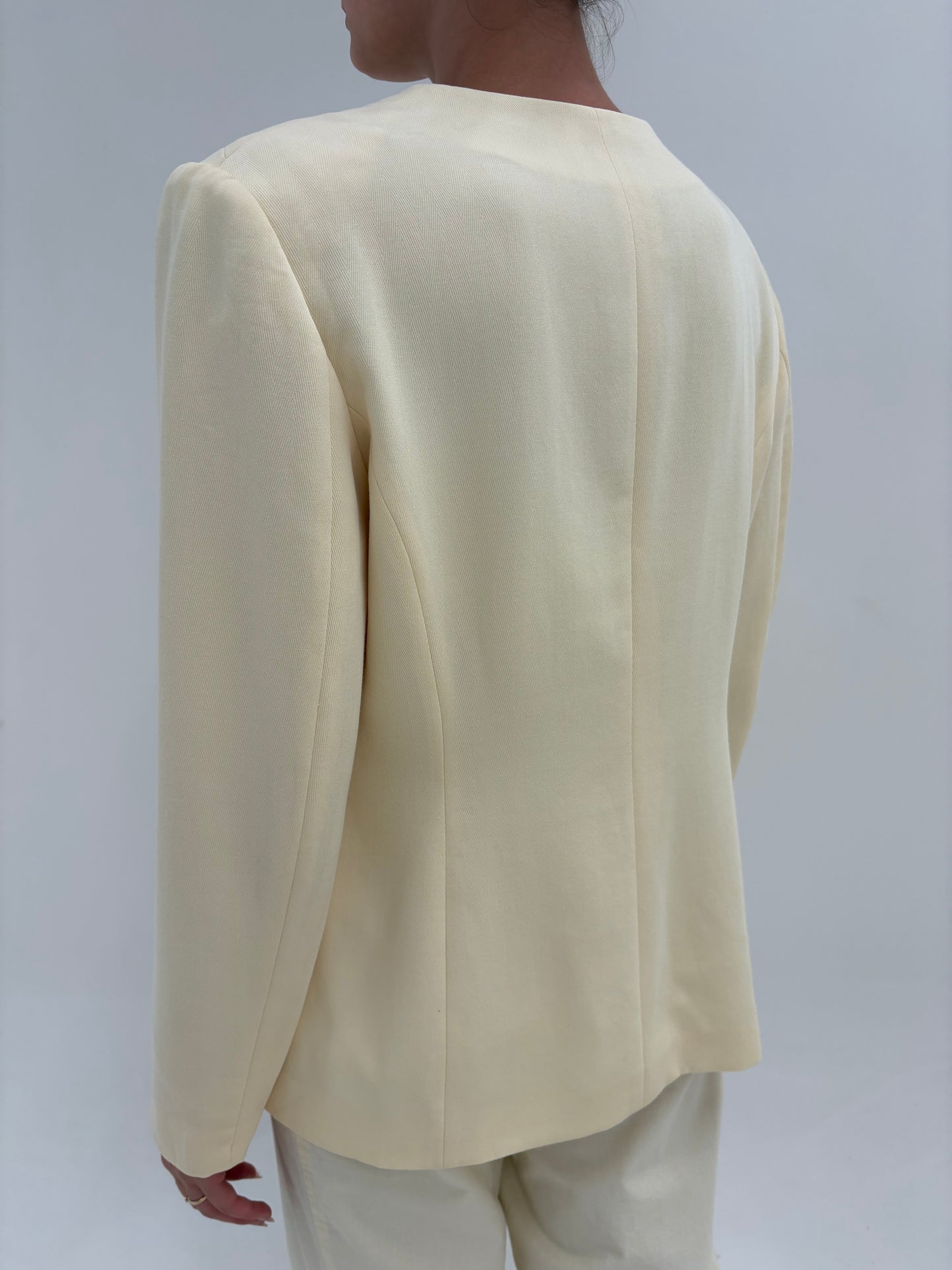 Sacou cambrat de vară butter yellow