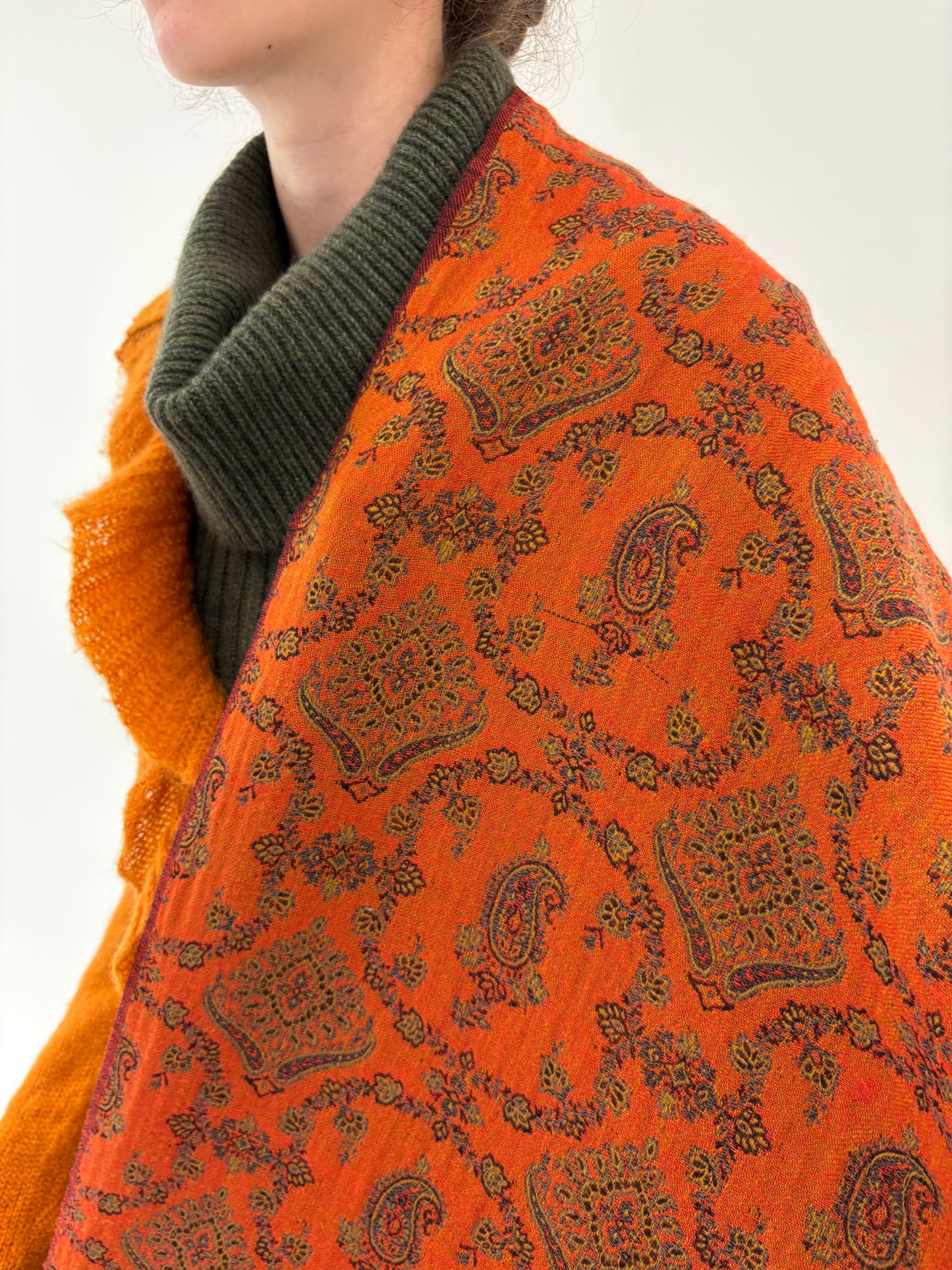 Shawl gros in culori superbe din lana extrafina