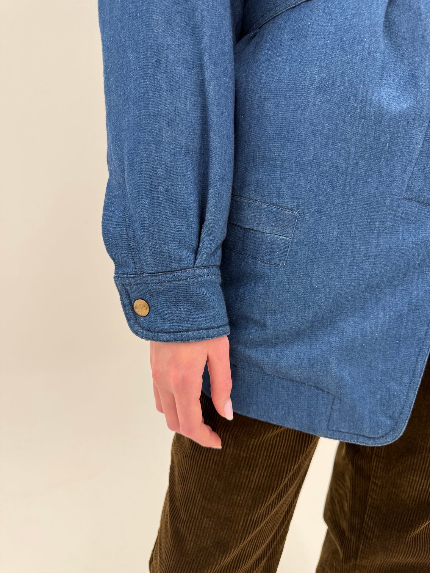 Geacă old vintage anii 70 de brand luxury Claude montana și interior gros matlasat