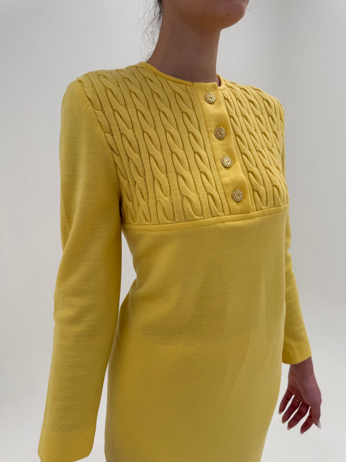 Rochie luxury Luisa Spagnoli de primăvară din jerse extrafin de lana