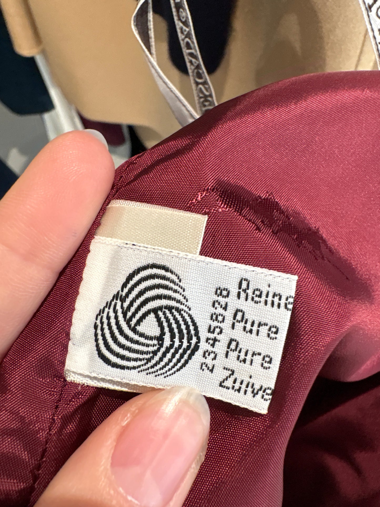 Fustă Escada burgundy din ăla extrafina certificată cu talie ultra înaltă