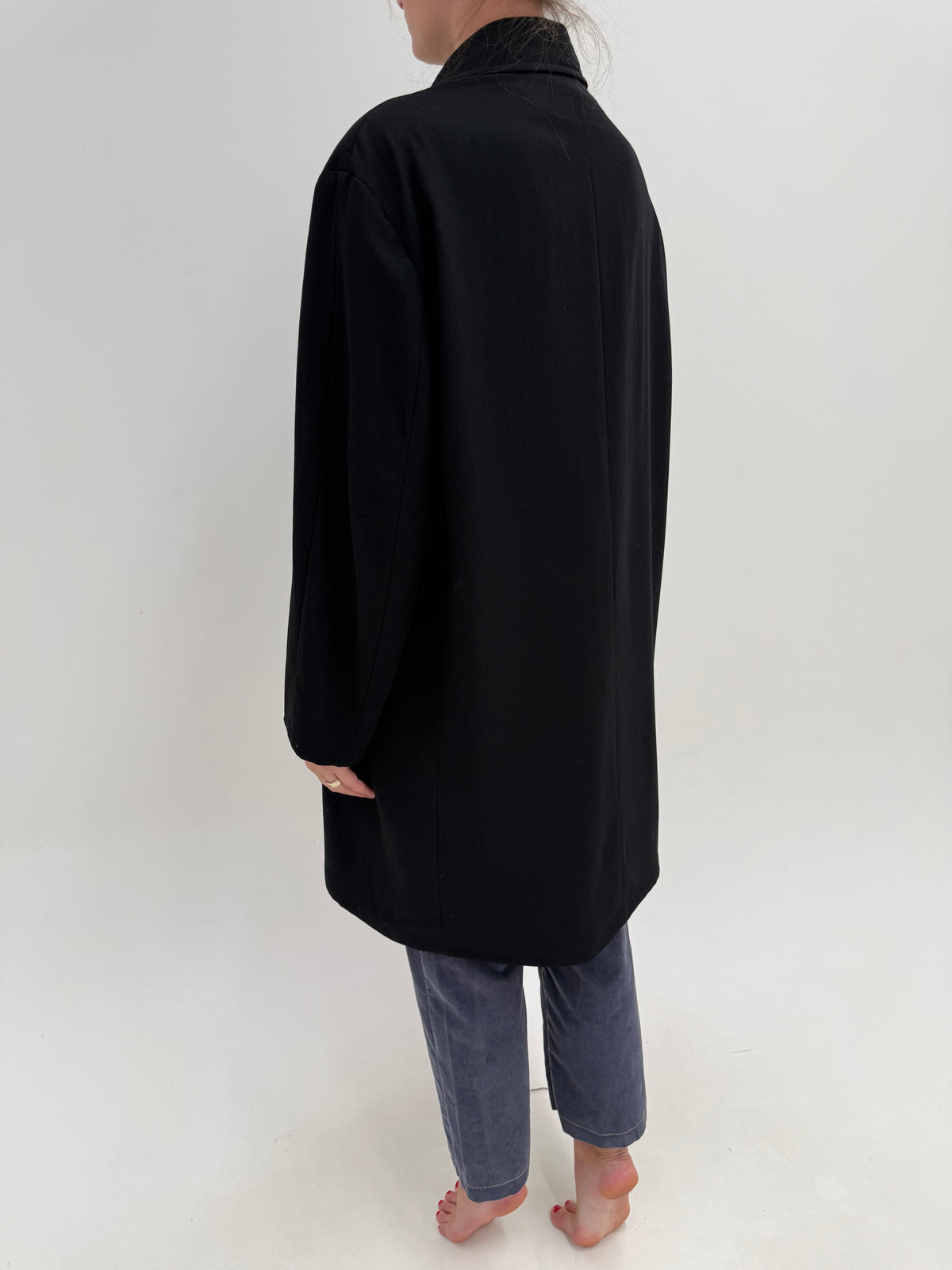 Palton Zegna ultra luxury Navy din lana extrafina în croi super revenit în trend