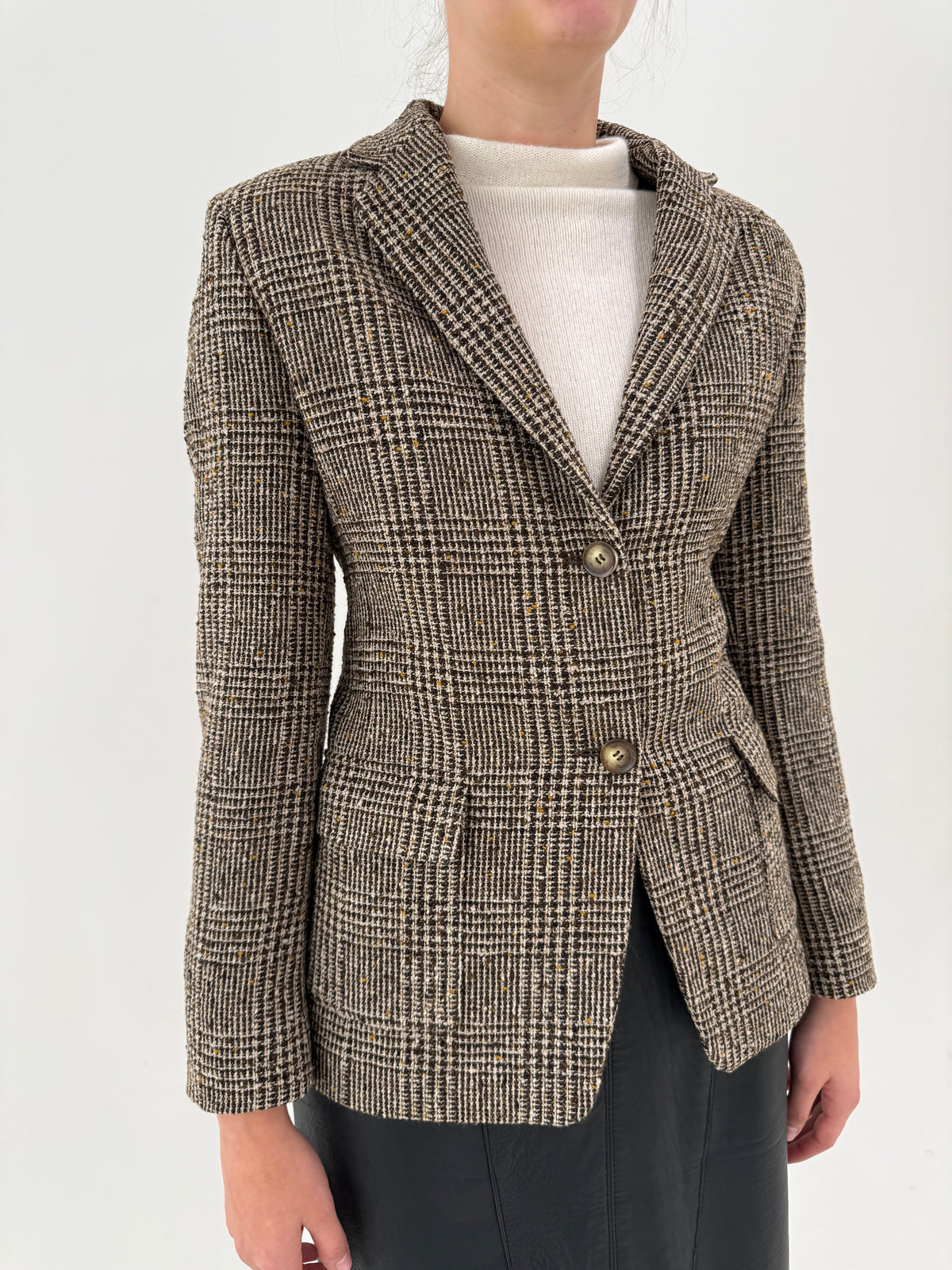 Sacou Max Mara din tweed superb de lana camel