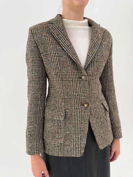 Sacou Max Mara din tweed superb de lana camel
