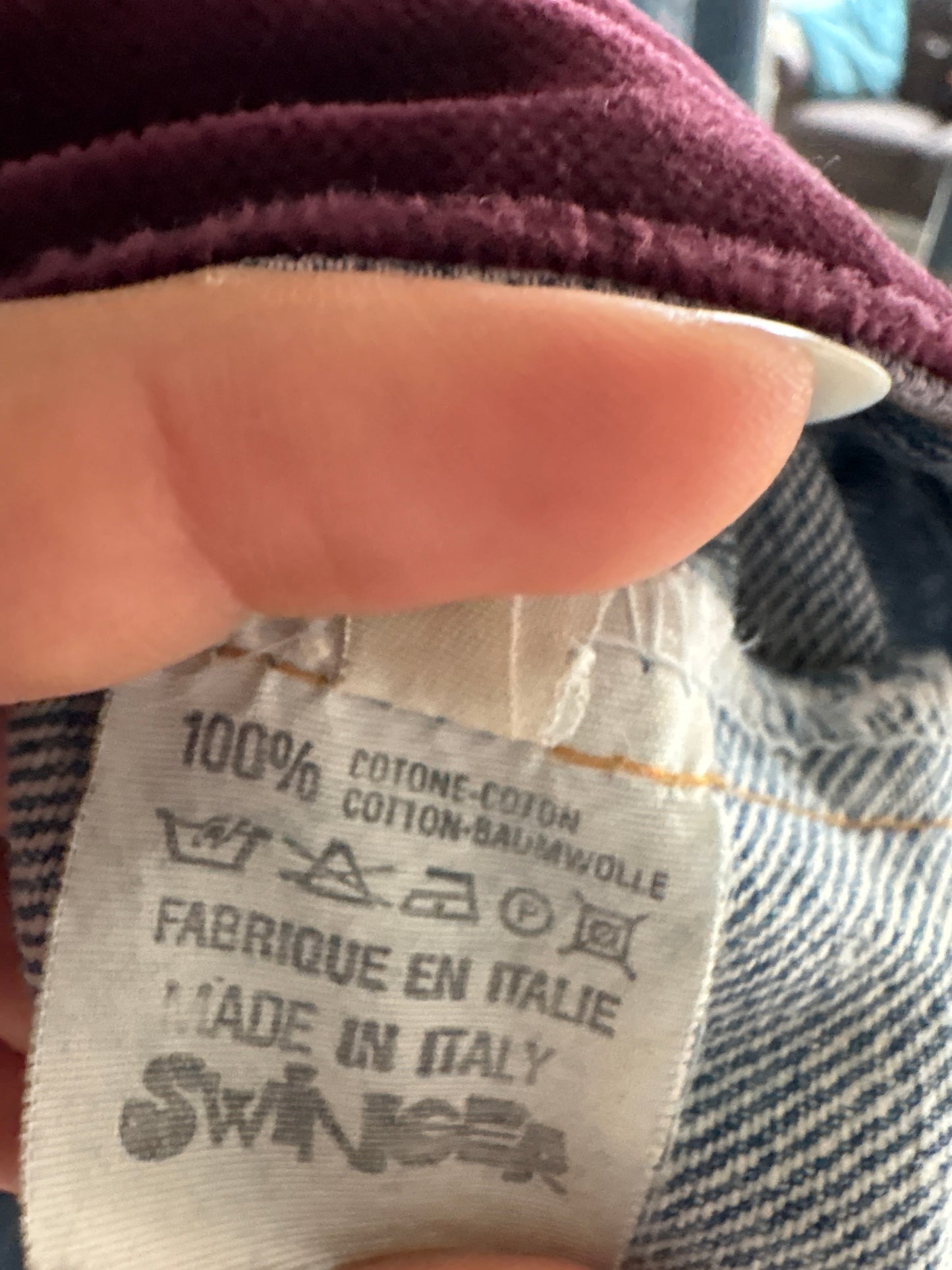 Geacă vintage bijuterie Rocco Barocco din jeans cu aplicații manuale