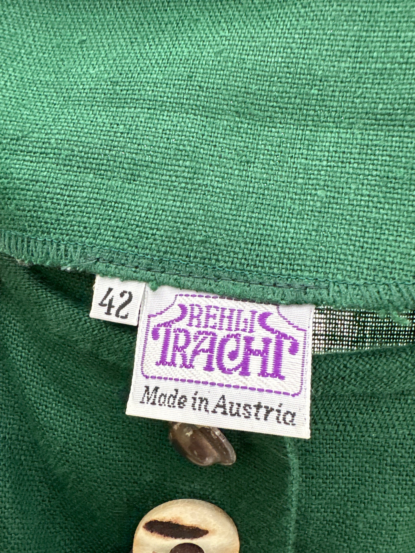 Rochie vintage din pânză grea de in cu corsaj si broderie