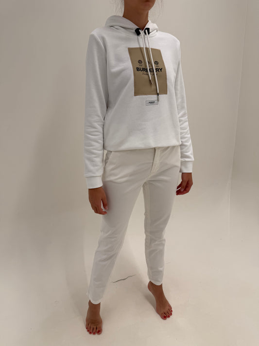 Pantaloni chinos Max Mara din bumbac gros modelator in croi clasic