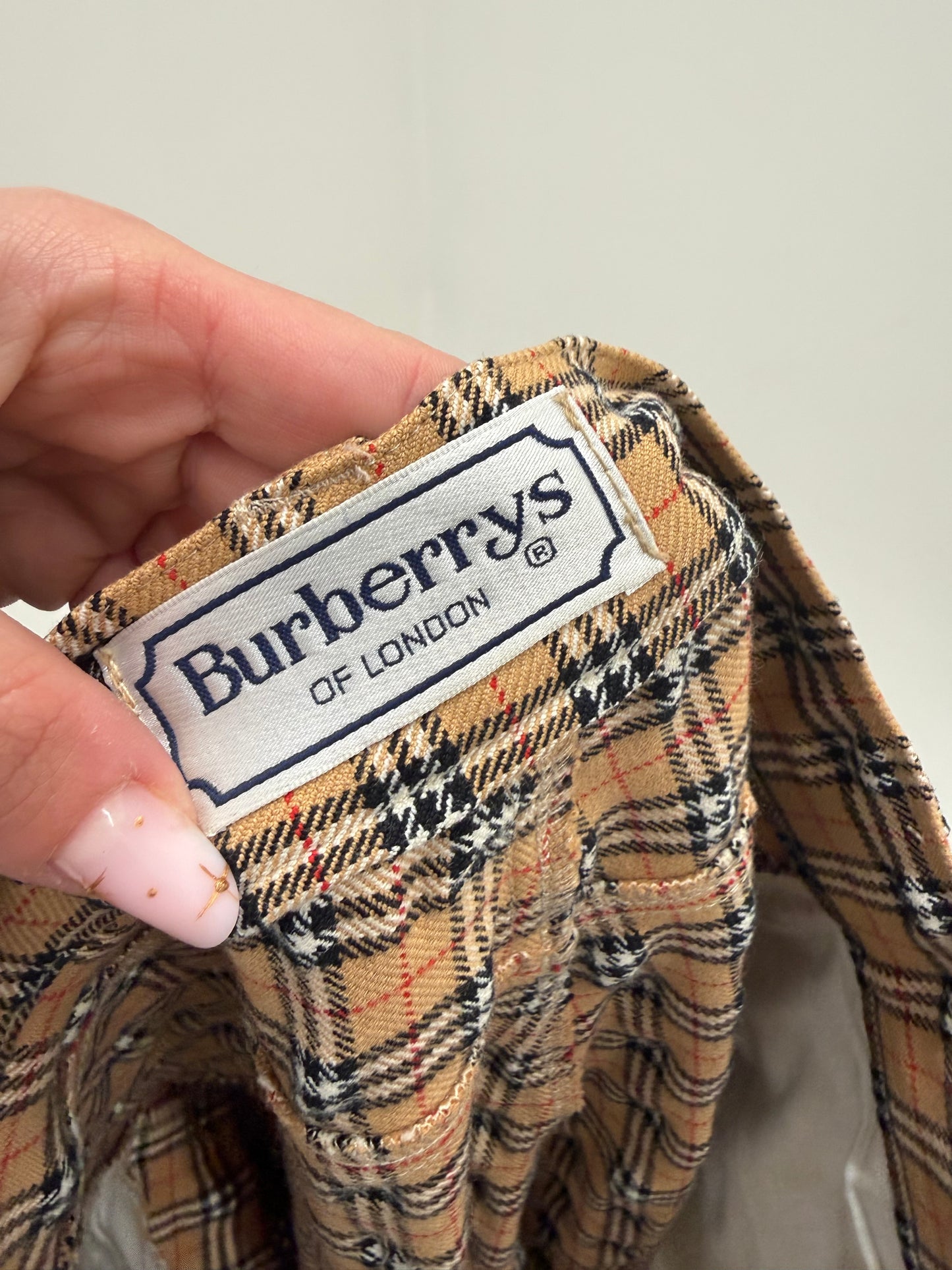 Pantaloni Burberry integral cu printul specific ușor gofrați modelatori