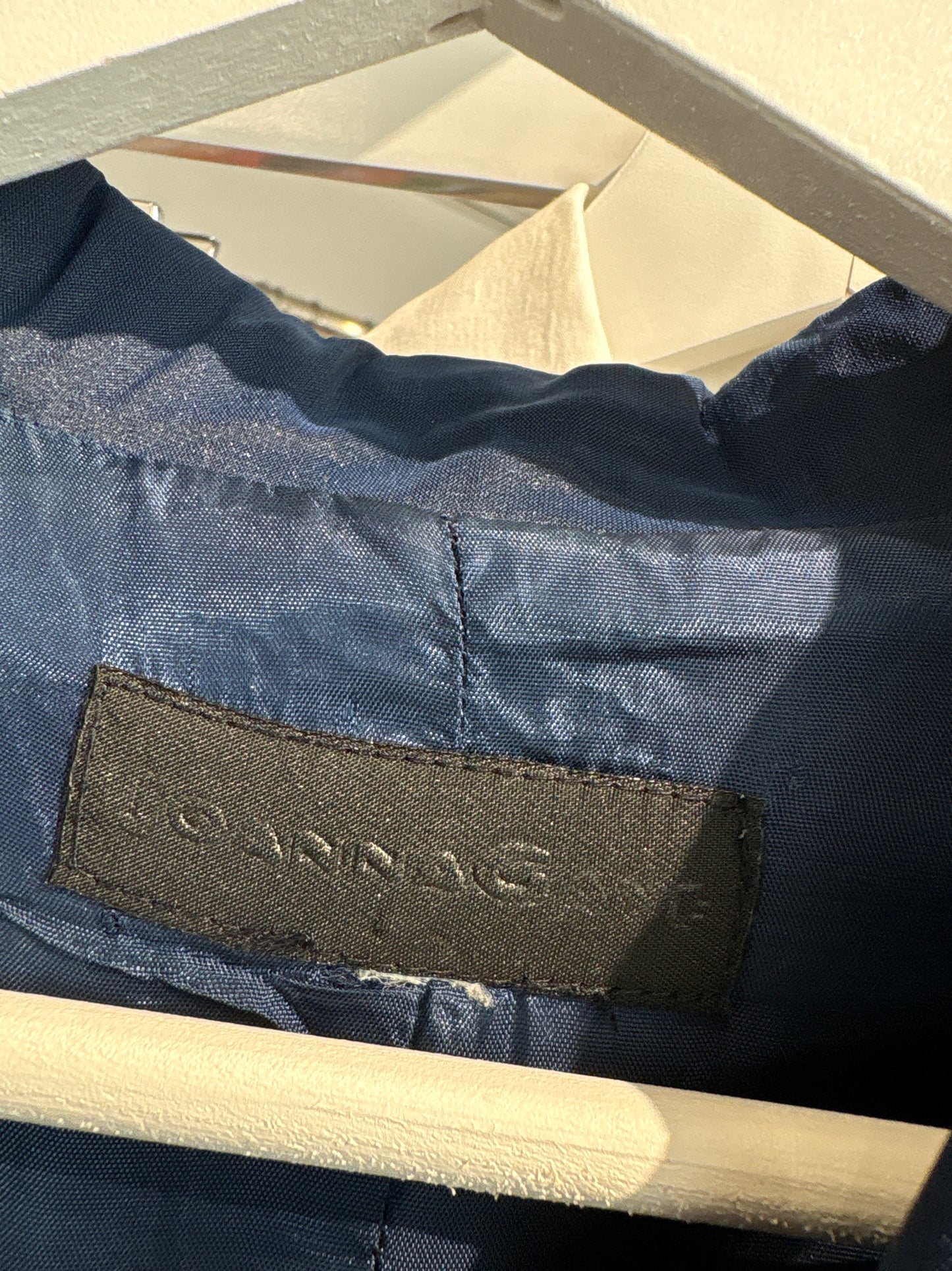 Pardesiu ultra subțire in croi super lung cambrat Navy blue