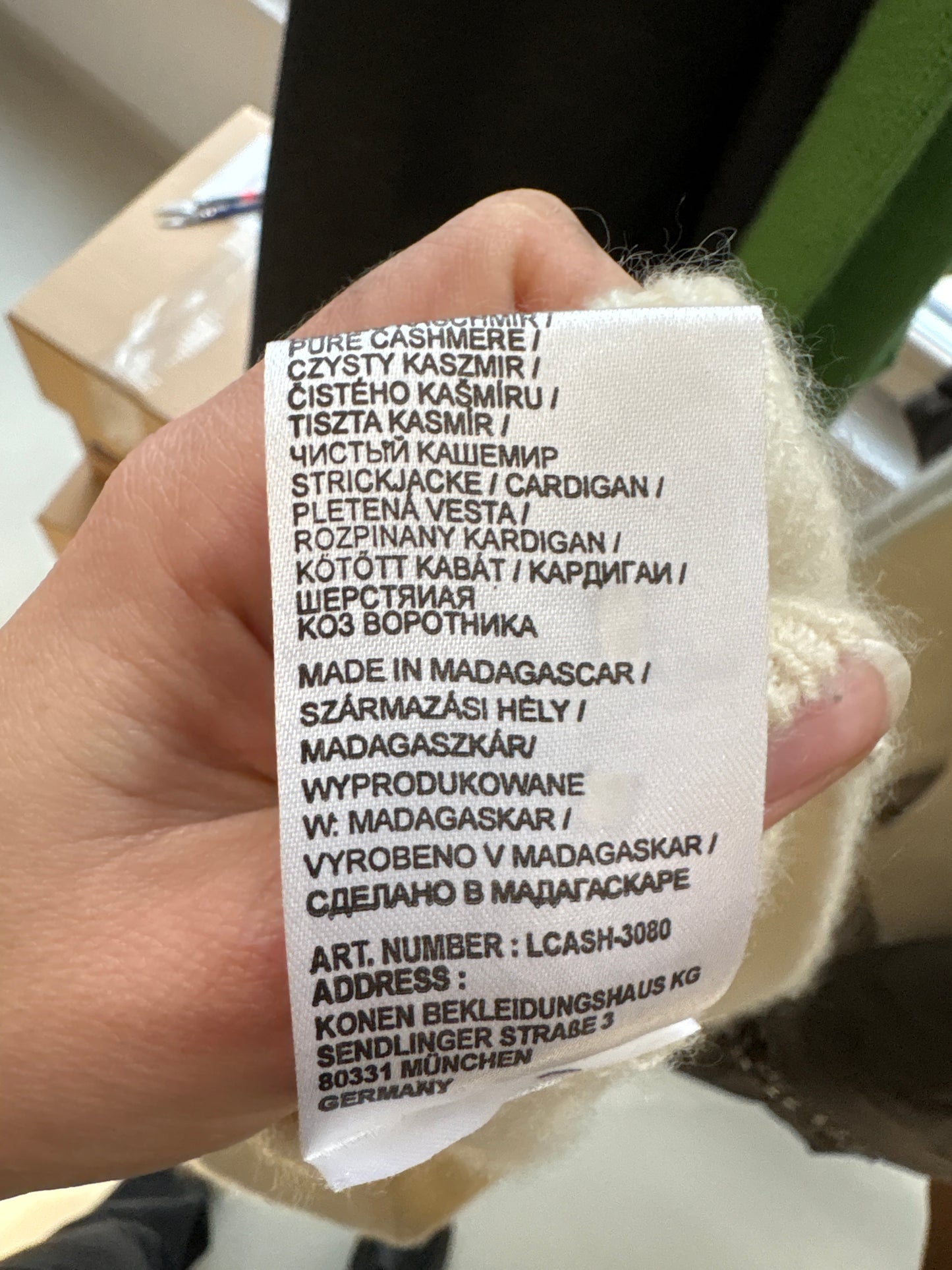 Rochie maxi din cașmir gros multiply off white