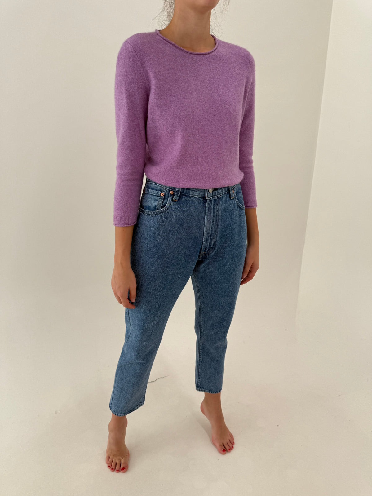 Jeans Levi’s 551 cu talie ultra înaltă din bumbac gros cu cânepă
