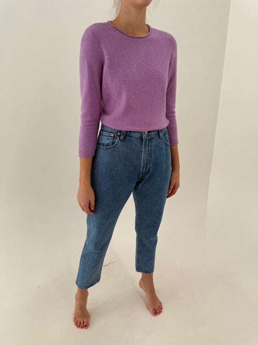 Jeans Levi’s 551 cu talie ultra înaltă din bumbac gros cu cânepă