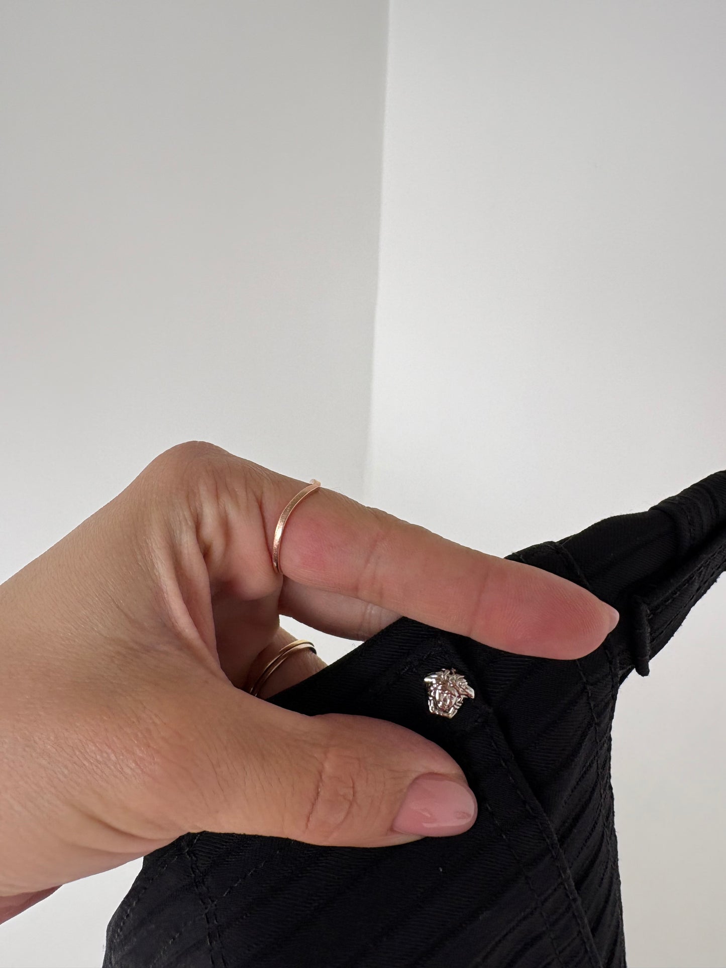 Pantaloni negri vintage Versace modelatori cu talie ultra înaltă